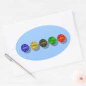 Waterpolo spelers en waterpolo spelers bal ovale sticker (Envelop)