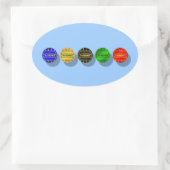 Waterpolo spelers en waterpolo spelers bal ovale sticker (Tas)