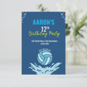 Waterpolo uitnodiging (Staand voorkant)