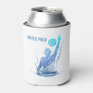 Waterpolo Vintage Sport Atleet Met Bal Blikjeskoeler