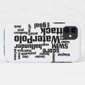 Waterpolo Word Cloud Phone Case (Achterkant (horizontaal))