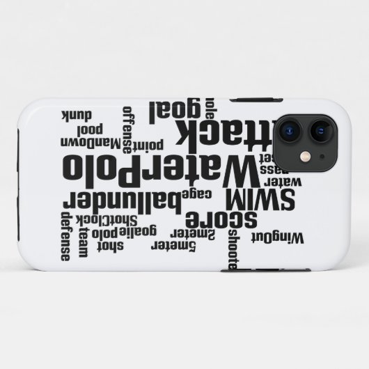 Waterpolo Word Cloud Phone Case (Achterkant (horizontaal))