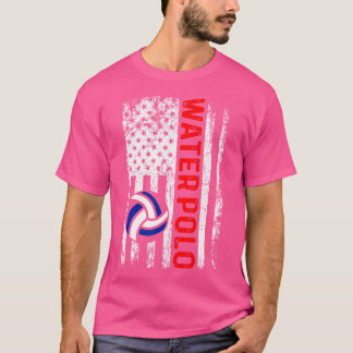 Waterpolobal met  Amerikaanse vlag Water P T-shirt