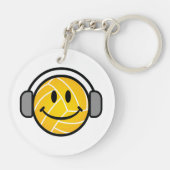 Waterpolobal met hoofdtelefoonsleutelketting sleutelhanger (Achterkant)
