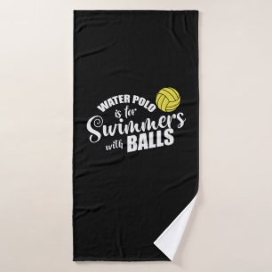 Waterpologe voor zwemmers met een waterstraal badhanddoek