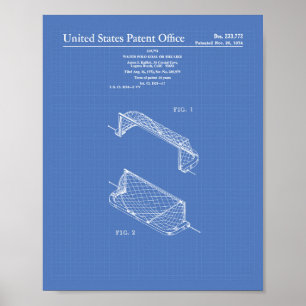 Waterpologodoel 1972 Patent Art Blueprint Poster