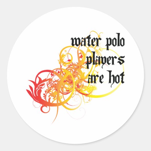 Waterpololagen zijn heet ronde sticker (Voorkant)
