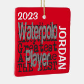 Waterpolospeler Buitengewoon CUSTOM Keramisch Ornament (Rechts)