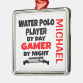 Waterpolospeler houdt van het spelen van videospel metalen ornament (Links)