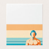 Waterpolospeler wenskaart kaart (Buitenkant ongevouwen)