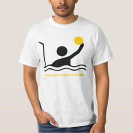 Waterpolospeler zwart silhouet custom T-shirt