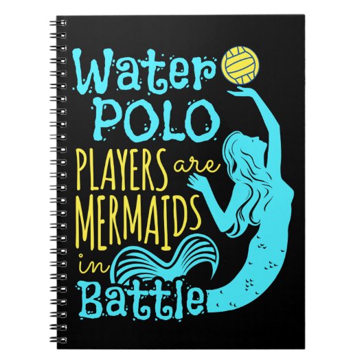 Waterpolospelers zijn mermaïden in de strijd notitieboek (Voorkant)