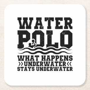 Waterpoloteam   Schenkingen voor sportleraars Kartonnen Onderzetters