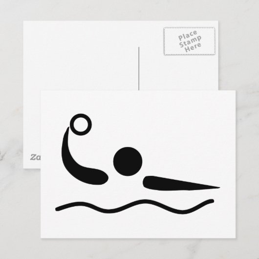 Waterpolowaterfotogram Briefkaart (Voorkant / Achterkant)