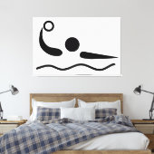 Waterpolowaterfotogram Canvas Afdruk (Insitu (Slaapkamer))