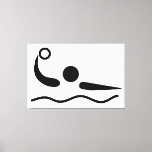 Waterpolowaterfotogram Canvas Afdruk