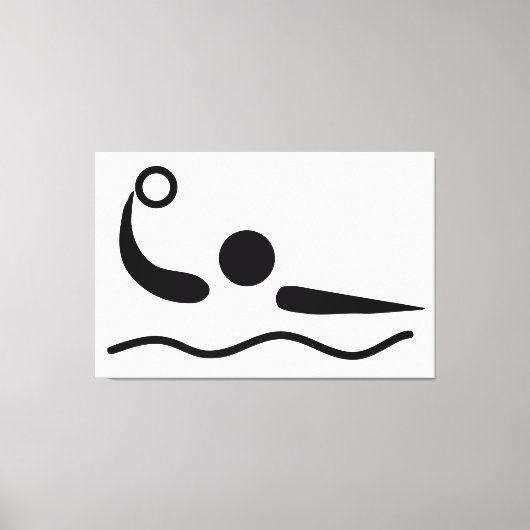 Waterpolowaterfotogram Canvas Afdruk (Voorkant)