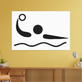 Waterpolowaterfotogram Canvas Afdruk (Insitu (Woonkamer))
