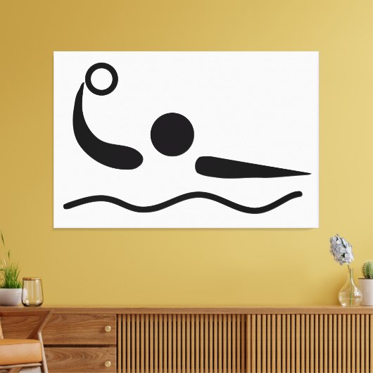 Waterpolowaterfotogram Canvas Afdruk (Insitu (Woonkamer))