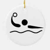 Waterpolowaterfotogram Keramisch Ornament (Achterkant)