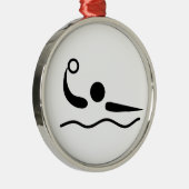 Waterpolowaterfotogram Metalen Ornament (Rechts)