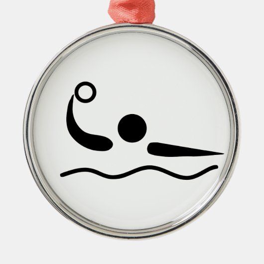 Waterpolowaterfotogram Metalen Ornament (Voorkant)
