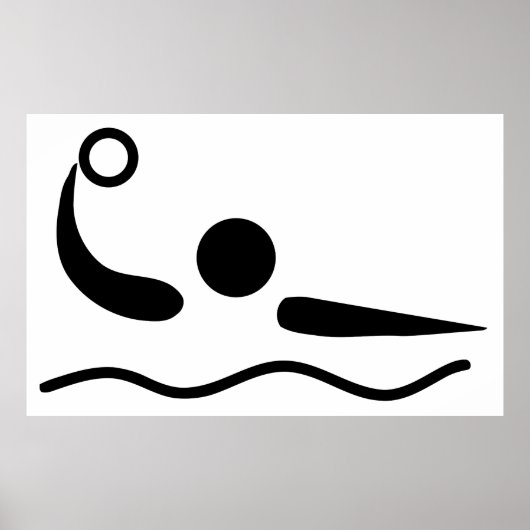 Waterpolowaterfotogram Poster (Voorkant)