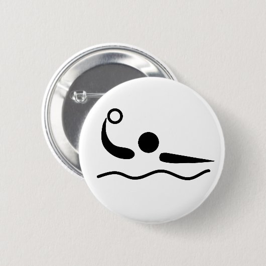 Waterpolowaterfotogram Ronde Button 5,7 Cm (Voorkant /achterkant)
