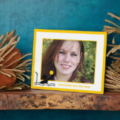 Waterpolspeelster zwarte silhouet aangepast fotoplaat (Zijkant)