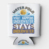 Waterpoly wat er onder water gebeurt blikjeskoeler (Voorkant)