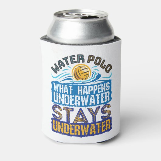 Waterpoly wat er onder water gebeurt blikjeskoeler (Blikje Achterkant)