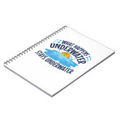 Waterpoly wat er onder water gebeurt notitieboek (Linkerzijde)