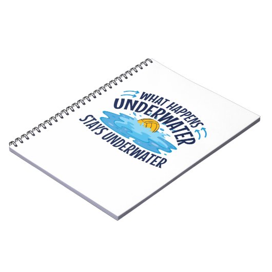 Waterpoly wat er onder water gebeurt notitieboek (Linkerzijde)