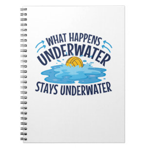 Waterpoly wat er onder water gebeurt notitieboek