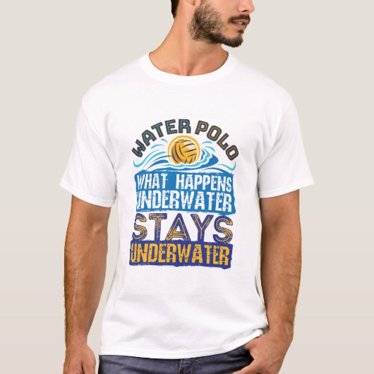 Waterpoly wat er onder water gebeurt t-shirt (Voorkant)
