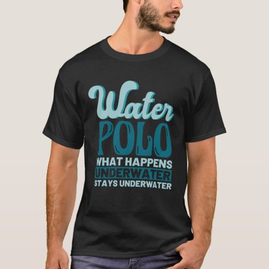 Waterpoly wat er onder water gebeurt t-shirt (Voorkant)