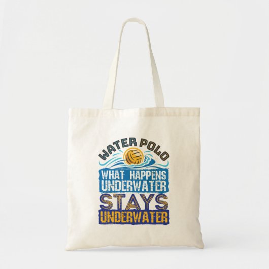 Waterpoly wat er onder water gebeurt tote bag (Voorkant)