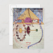 Waterpomp uit het 'Boek van de Ingenieure Kennis' Briefkaart (Voorkant / Achterkant)