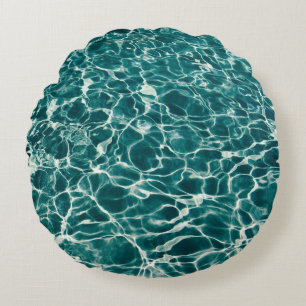Waterpool oceaan blauw groen rond kussen