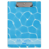 Waterpoolcoach Klembord voor aangepaste naam (Voorkant)