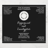 Waterproof black cosmetics bottle label add logo sparkling wijnetiket (Enkel label)