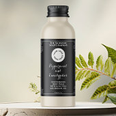 Waterproof black cosmetics bottle label add logo sparkling wijnetiket