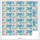 Waterproof Blue Gold Foil Cosmetics Bottle Label (Vel)