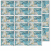 Waterproof Blue Gold Glitter Dropper Bottle Label (Voorkant)