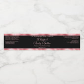 Waterproof Body Butter Jar Label Black & Pink Foil Waterfles Etiket (Enkel label)