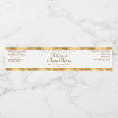 Waterproof Body Butter Jar Label White & Gold Foil Waterfles Etiket (Enkel label)