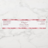 Waterproof Body Butter Jar Label White & Pink Foil Waterfles Etiket (Enkel label)