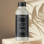 Waterproof curly font black cosmetics bottle label sparkling wijnetiket