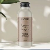Waterproof curly font kraft cosmetics bottle label sparkling wijnetiket