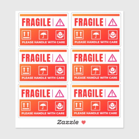 Waterproof Fragile Stickers (Handle with Care) (Vel)
